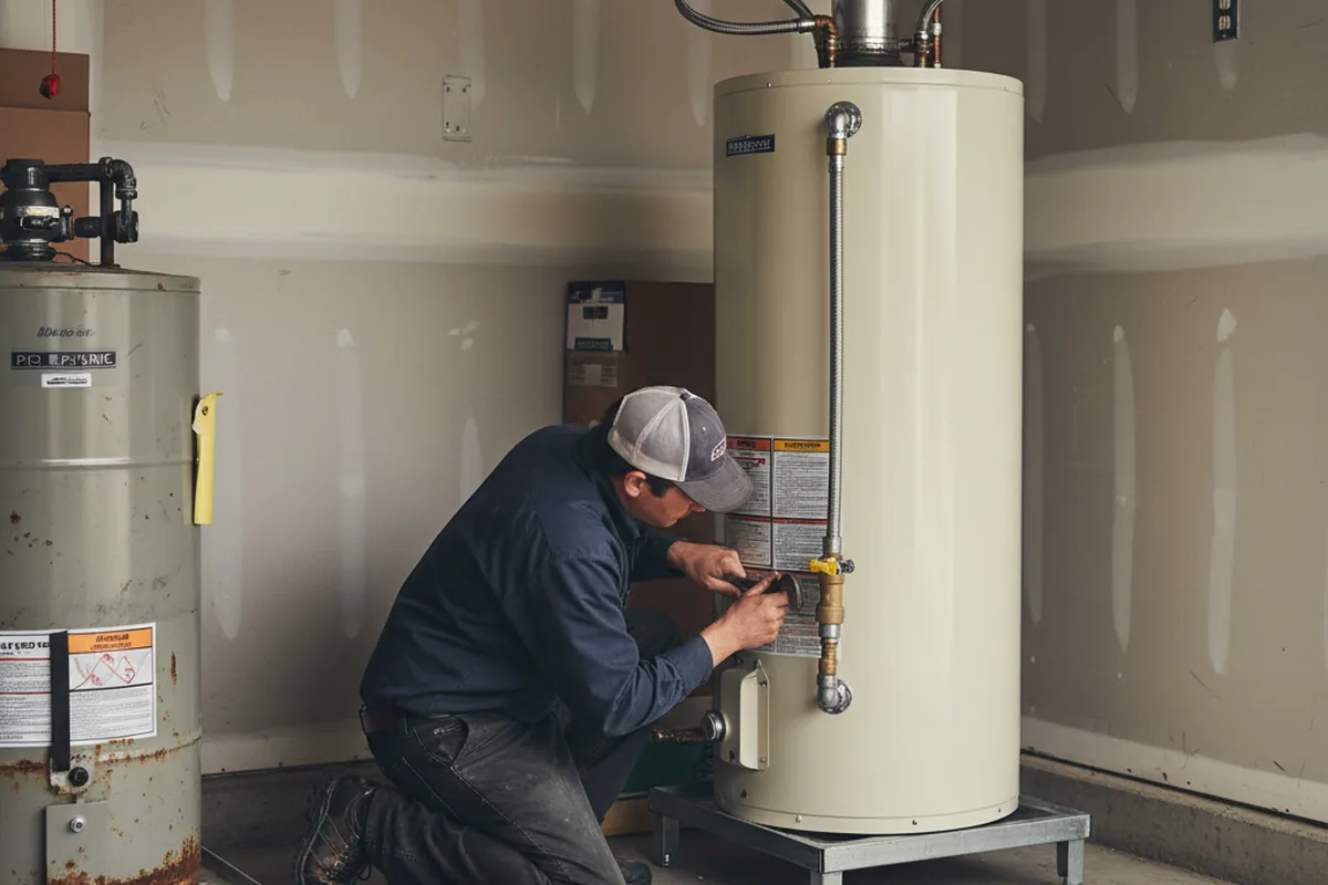 Water heater and shutoff valve replacement in Coalton